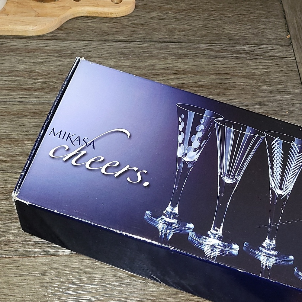 beautiful vintage  mikasa cheers set 2oz etched - Picture 5 of 5